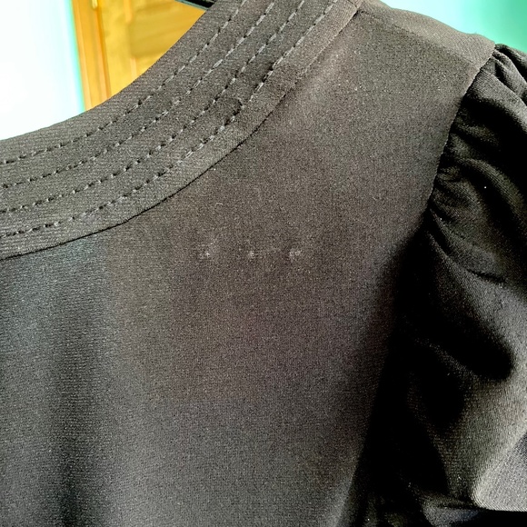 Women's size 2 Max and Cleo classy black knee length dress with ruched sleeves - Picture 5 of 5